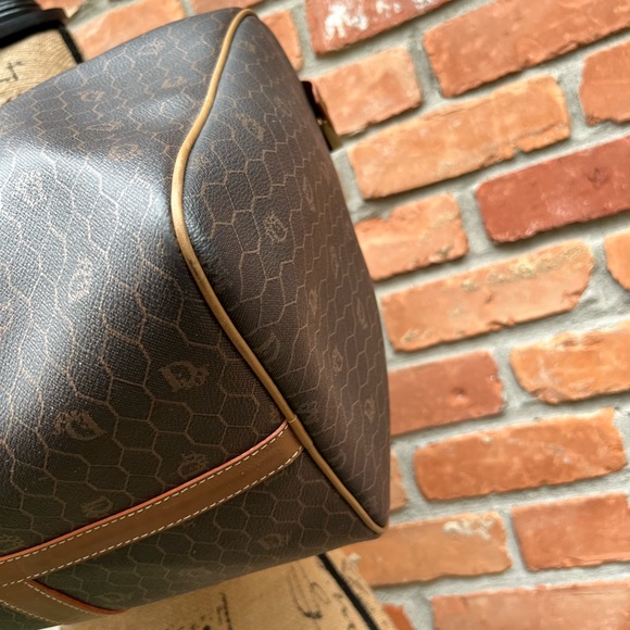 Authentic Vintage Christian Dior Honeycomb Tote w Dior Lock &Key EUC - Picture 7 of 16